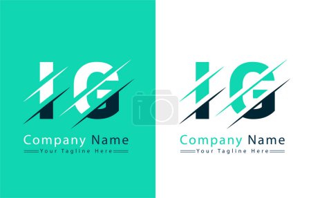 Photo for IG Letter Logo Design Template. Vector Logo Illustration - Royalty Free Image