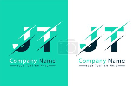 Photo for JT Letter Logo Design Concept. Vector Logo Illustration - Royalty Free Image