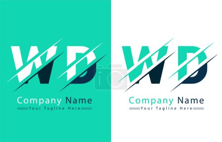 Illustration for WD Letter Logo Vector Design Concept Elements - Royalty Free Image