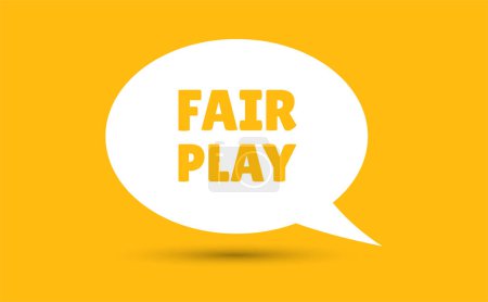 Illustration for Fair play speech bubble vector illustration. Communication speech bubble with fair play text - Royalty Free Image