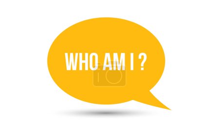 Photo for Who am i speech bubble vector illustration. Communication speech bubble with who am i text - Royalty Free Image