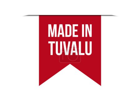 Illustration for Made in Tuvalu red banner design vector illustration - Royalty Free Image