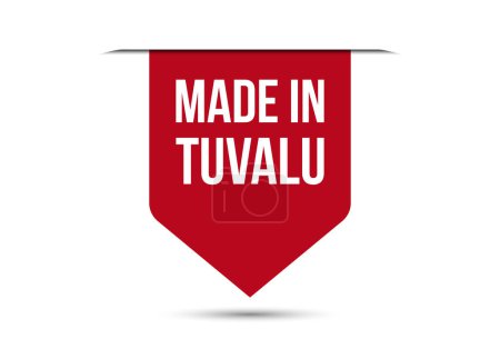 Illustration for Made in Tuvalu red banner design vector illustration - Royalty Free Image