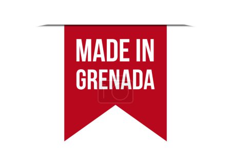 Illustration for Made in Grenada red banner design vector illustration - Royalty Free Image