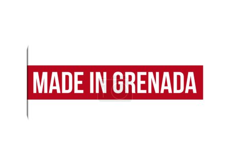 Illustration for Made in Grenada red banner design vector illustration - Royalty Free Image