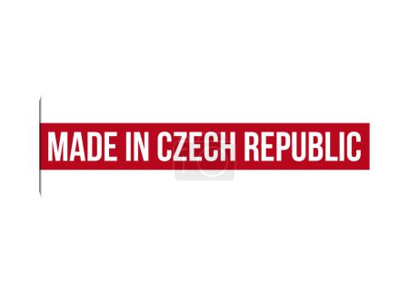 Fabriqué en République tchèque illustration vectorielle de conception de bannière rouge