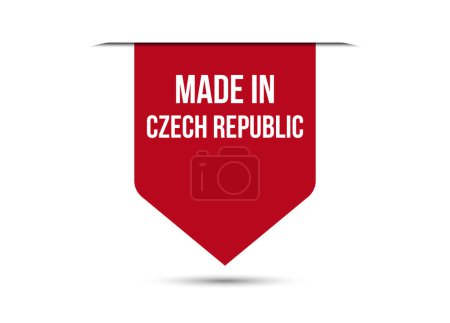 Made in Czech Republic red banner design vector illustration