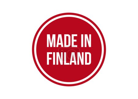 Made in Finland red vector banner illustration isolated on white background