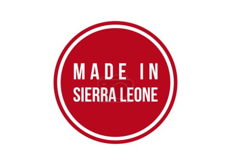 Made in Sierra Leone red banner design vector illustration