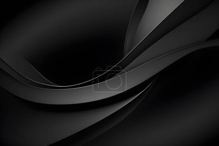 Illustration for Abstract art pattern of gloss black colors tone. Background wallpaper and line colors. Set of cards and posters. - Royalty Free Image