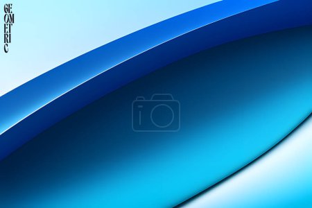 Minimal Abstarct Dynamic textured background design in 3D style with blue color. Vector illustration.