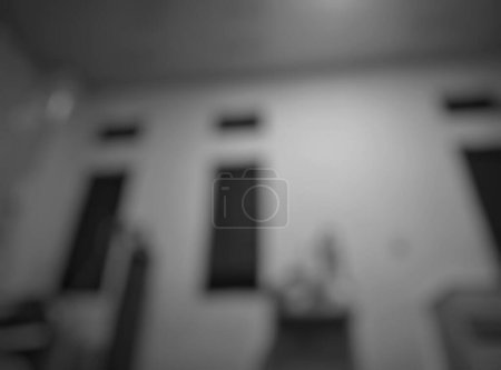 Bokeh. The condition of the inpatient room at the Curup Hospital in Bengkulu, Indonesia at night. Black and white