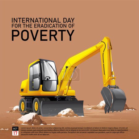 Téléchargez les illustrations : Journée internationale pour l "éradication de la pauvreté Journée nationale pour l" éradication de la pauvreté - en licence libre de droit