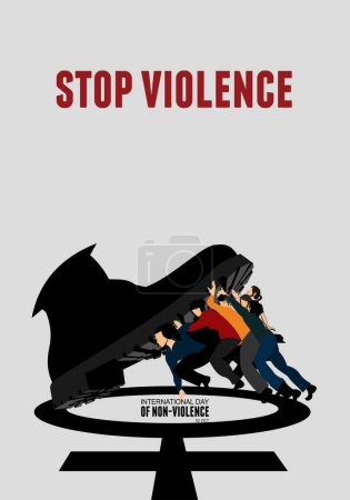 Téléchargez les illustrations : La Journée internationale de la non-violence est célébrée le 2 octobre. - en licence libre de droit