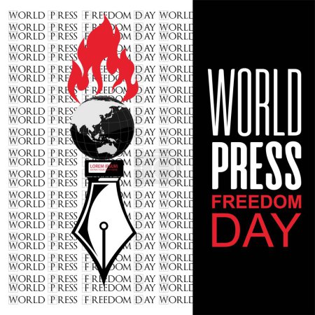 Illustration for Vector: World Press Freedom Day - Royalty Free Image