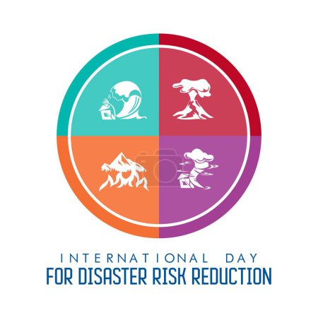 Internationaler Tag zur Verringerung des Katastrophenrisikos, 13. Oktober, Gestaltung von Vektorillustrationen