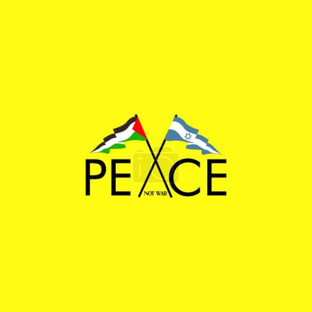 Téléchargez les illustrations : Nous sommes pour la paix ; nous sommes avec l'Ukraine, la Palestine et Israël. - en licence libre de droit