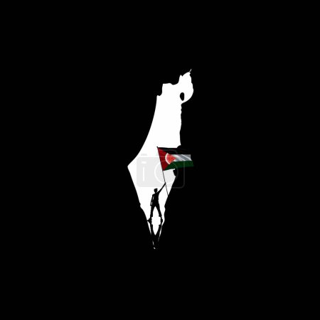 Ilustración de Ilustración vectorial de la lucha del pueblo palestino con la metáfora de la sandía - Imagen libre de derechos