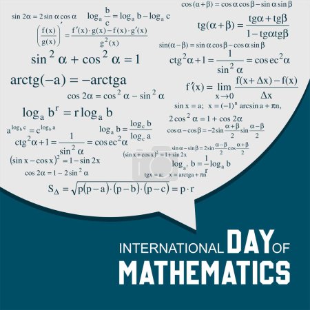 Illustration for Vector illustration ofVector illustration of International Mathematics Day - Royalty Free Image