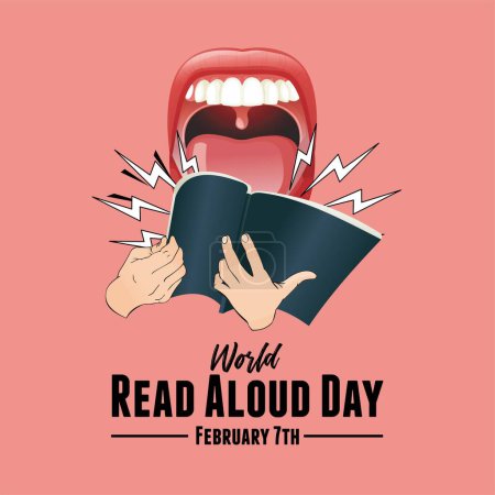 Vector illustration of World Read Aloud Day.