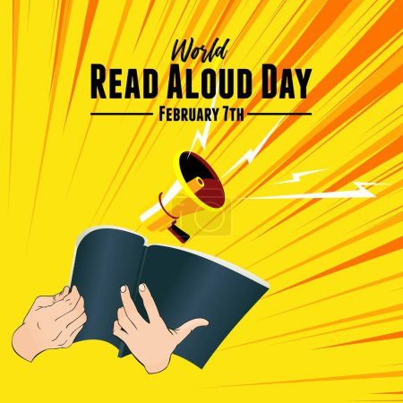 Vector illustration of World Read Aloud Day.