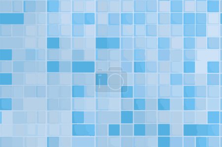 Téléchargez les illustrations : Turquoise distordu carreau carré texture fond, fond abstrait - en licence libre de droit