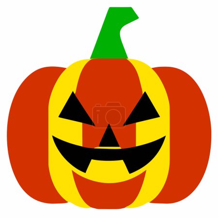 Illustration for Pumpkins jack o lantern icon, Halloween objects - Royalty Free Image
