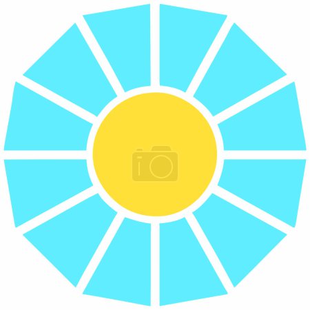 Ilustración de Icono de rayo de explosión solar, Líneas de haz cómico, Rayos de efecto sol, Rayas radiales, Rayo de explosión solar retro en estilo vintage - Imagen libre de derechos