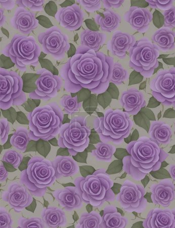 Illustration for Seamless pattern floral petals Design, colorful background And illustration, watercolor - Royalty Free Image