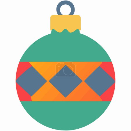 Téléchargez les illustrations : Icône boules de Noël, Empilement d'ornements de Noël - en licence libre de droit