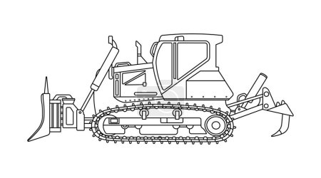 Illustration for Hand drawn Vector illustration color children construction small dozer machine clipart by wordspotrayal - Royalty Free Image