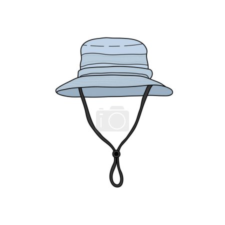 Illustration for Kids drawing Cartoon Vector illustration bonnie hat Isolated on White Background - Royalty Free Image