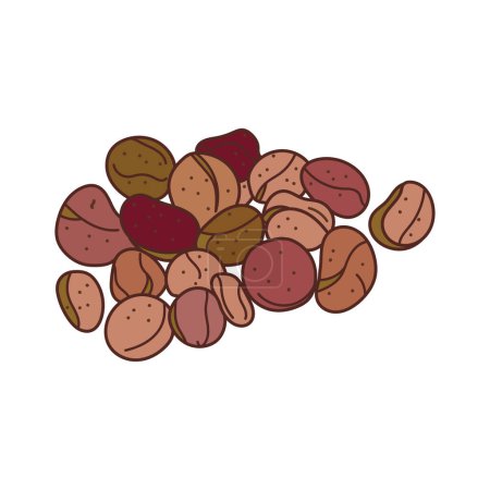 Illustration for Kids drawing vector Illustration kola nuts in a cartoon style Isolated on White Background - Royalty Free Image