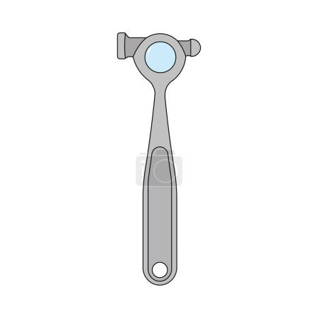 Illustration for Kids drawing Cartoon Vector illustration toolmaker hammer icon Isolated on White Background - Royalty Free Image