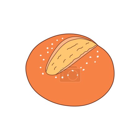 sourdough bread icon Cartoon Vector illustration Isolated on White Background