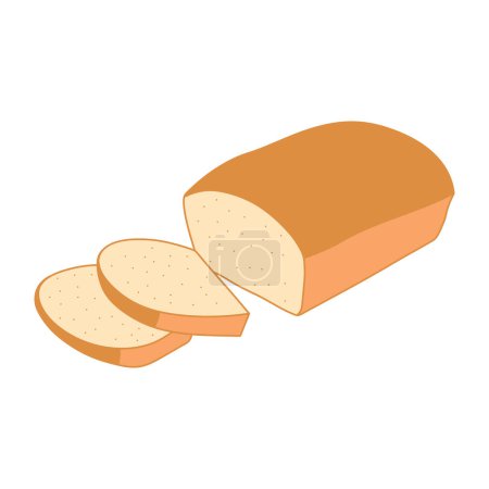 potato bread icon Cartoon Vector illustration Isolated on White Background