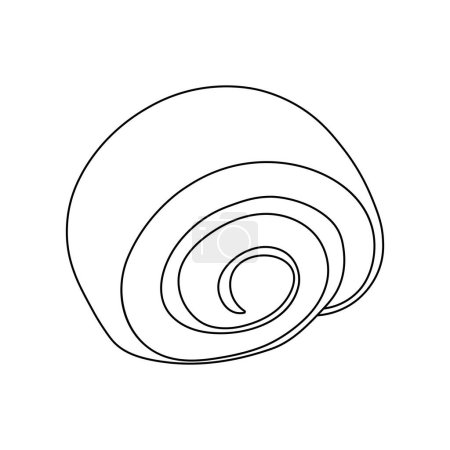 Icône mantou dessinée à la main Illustration vectorielle Dessin animé Isolé sur fond blanc