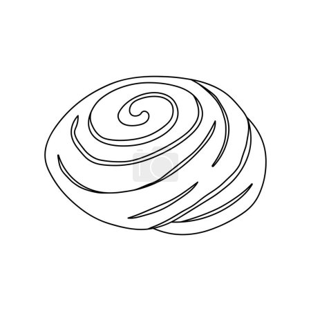 Icono dibujado a mano puff crema Dibujos animados Vector ilustración Aislado sobre fondo blanco