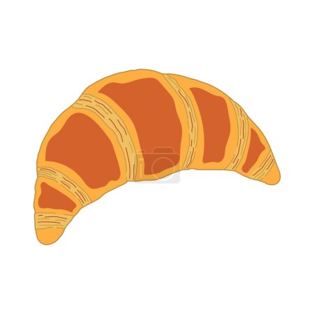 Illustration for Croissant icon Cartoon Vector illustration Isolated on White Background - Royalty Free Image