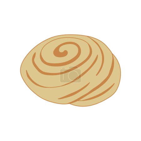 icône de bouffée crème Dessin animé Illustration vectorielle Isolé sur fond blanc