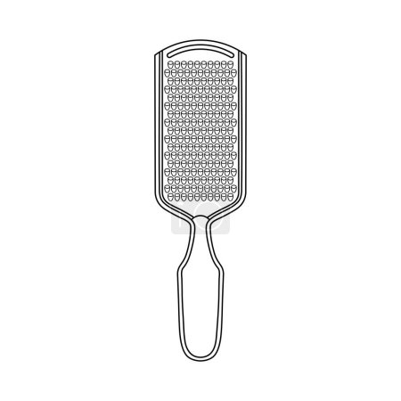 Hand drawn Kids drawing Cartoon Vector illustration cheese grater icon Isolated on White Background