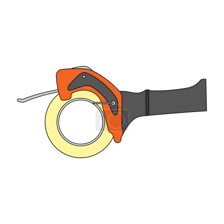 Illustration for Cartoon Vector illustration tape dispenser icon Isolated on White - Royalty Free Image