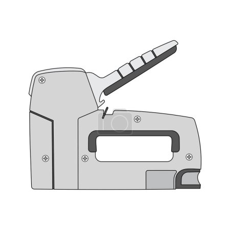 Illustration for Cartoon Vector illustration heavy duty staple icon Isolated on White - Royalty Free Image