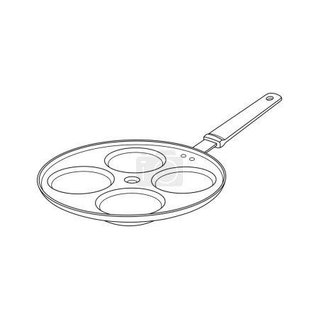 Illustration for Hand drawn cartoon Vector illustration cake pan icon Isolated on White - Royalty Free Image