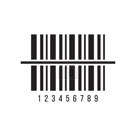 Illustration for Barcode icon flat vector illustration. - Royalty Free Image