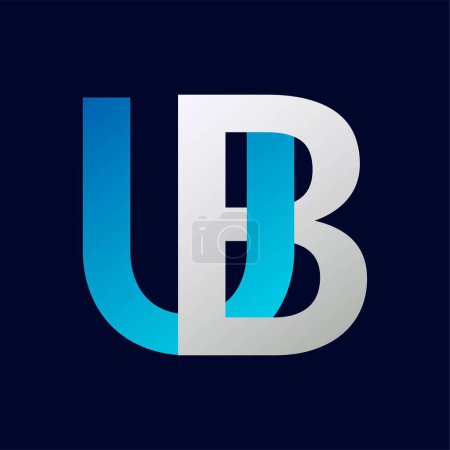 Ilustración de UB Carta Logo Plantilla Ilustración Diseño. - Imagen libre de derechos