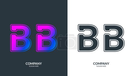 Téléchargez les illustrations : Lettre initiale BB logo Modèle de conception vectorielle icône. Logotype luxueux Premium pour l'identité d'entreprise - en licence libre de droit