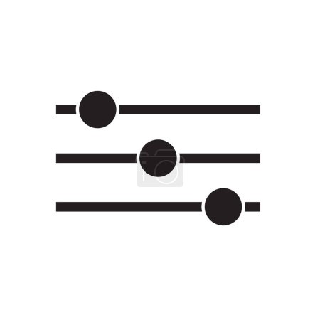 Illustration for Flat adjustment button icon symbol vector Illustration. - Royalty Free Image