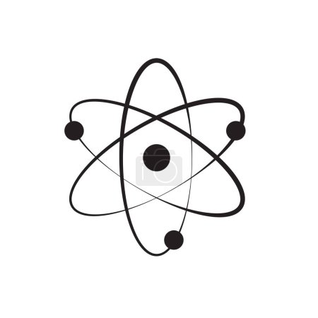Illustration for Flat Atom icon symbol vector Illustration - Royalty Free Image