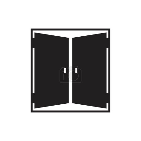 Illustration for Flat door icon symbol vector Illustration. - Royalty Free Image